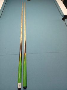 green cue on table 1