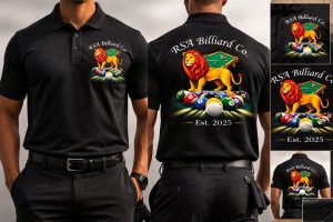 rsa billiard golf shirt black